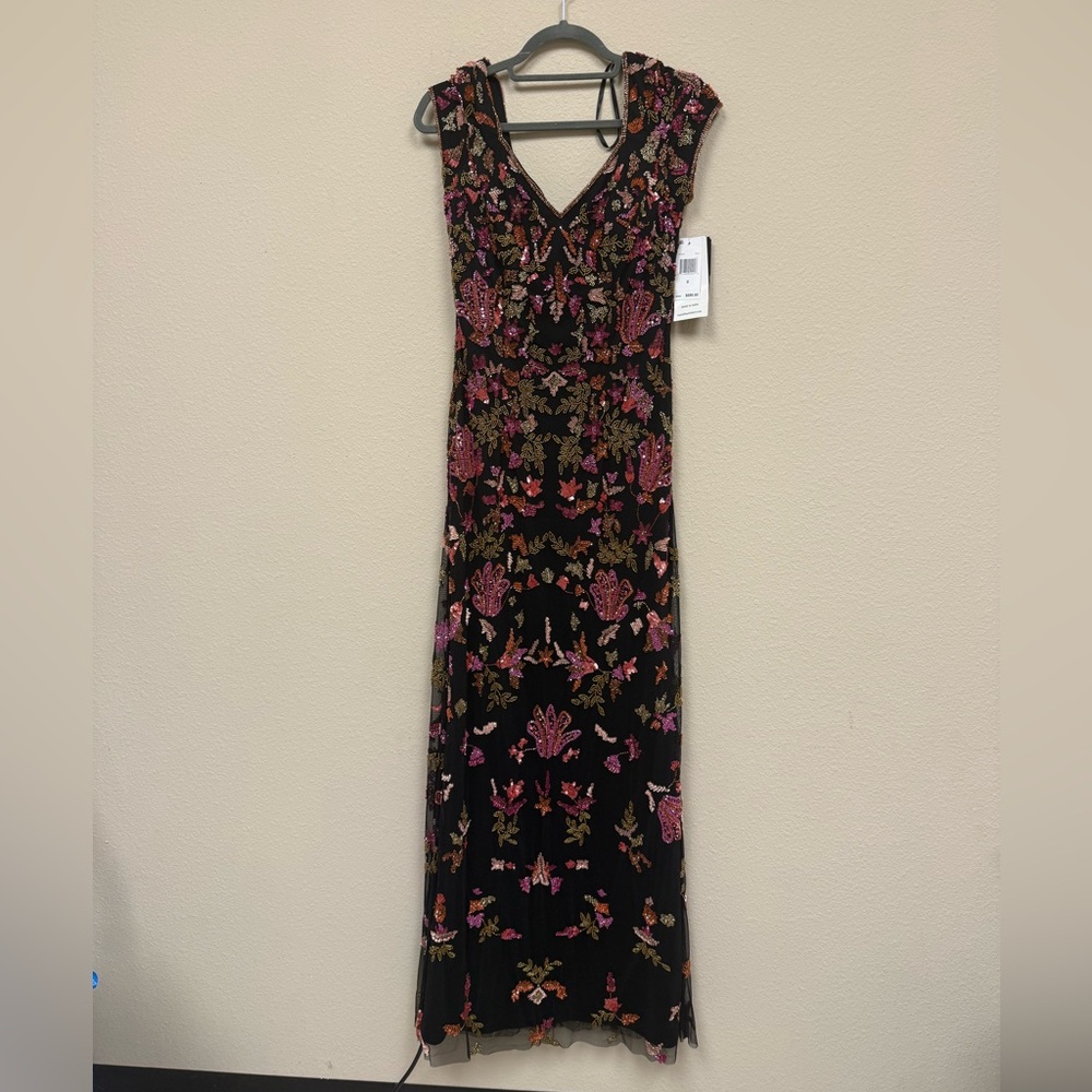Basix Black Label Black Multi Beaded Dress - 0
